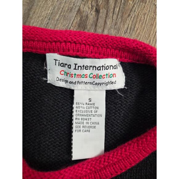 Tiara International Vintage Crewneck 1980s 1990s Christmas Tree Sweater Small - Picture 4 of 5